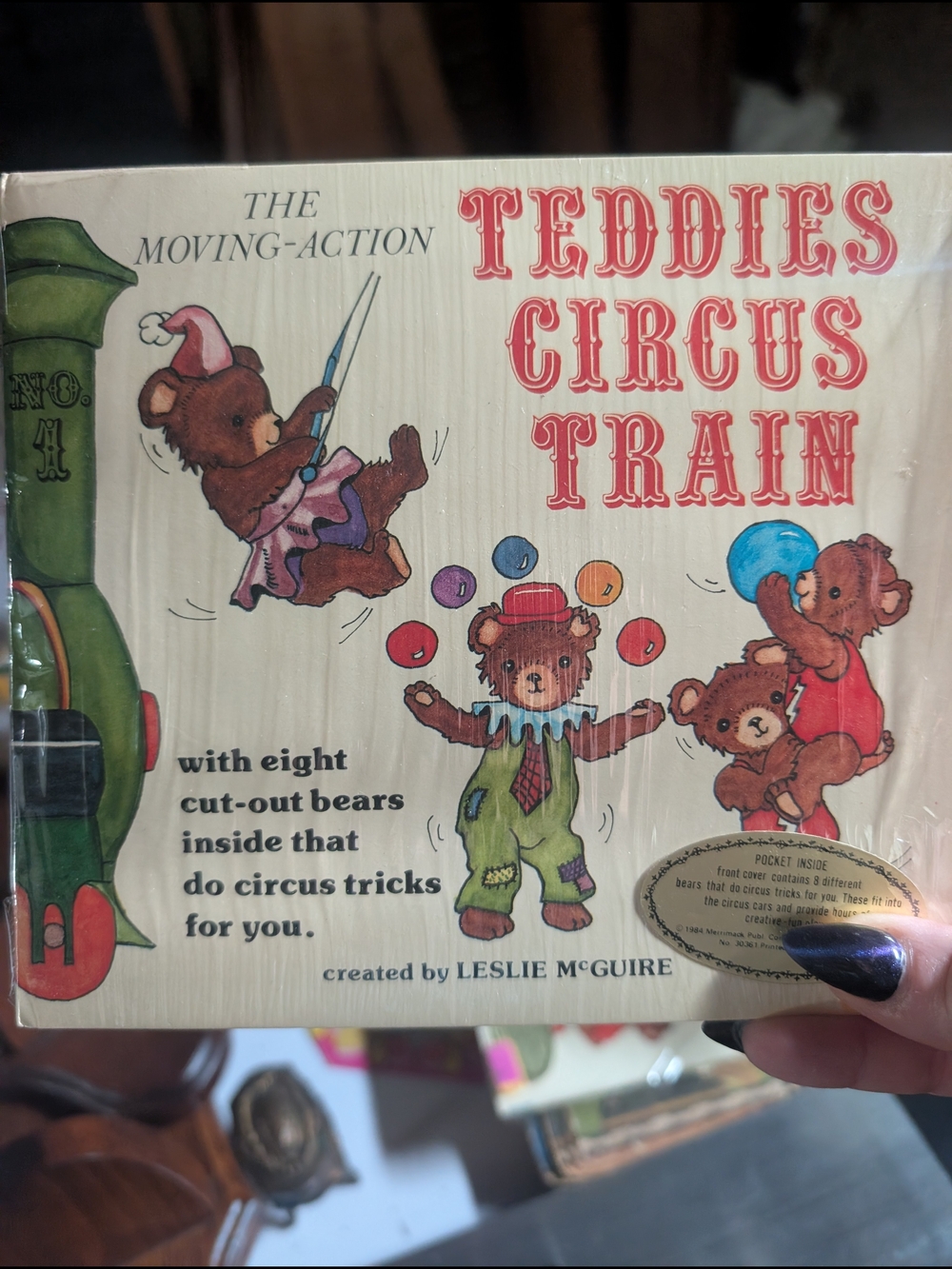 Teddies Circus Train Kids Toy Book - Beige/Brown